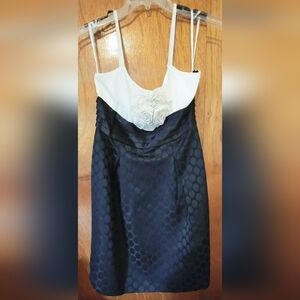 Nine West Elegant Mini Dress Black & Ivory White, Size 4, MINT CONDITION